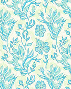 Oceanic Floral Sketch Pattern Rug