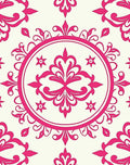 Ornate Hot Pink Medallion Pattern Rug
