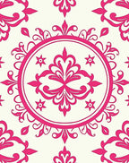 Ornate Hot Pink Medallion Pattern Rug