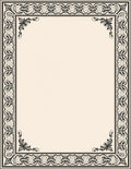 Ornate Floral Border Pattern Rug
