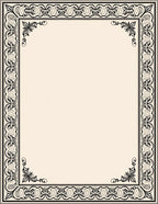 Ornate Floral Border Pattern Rug