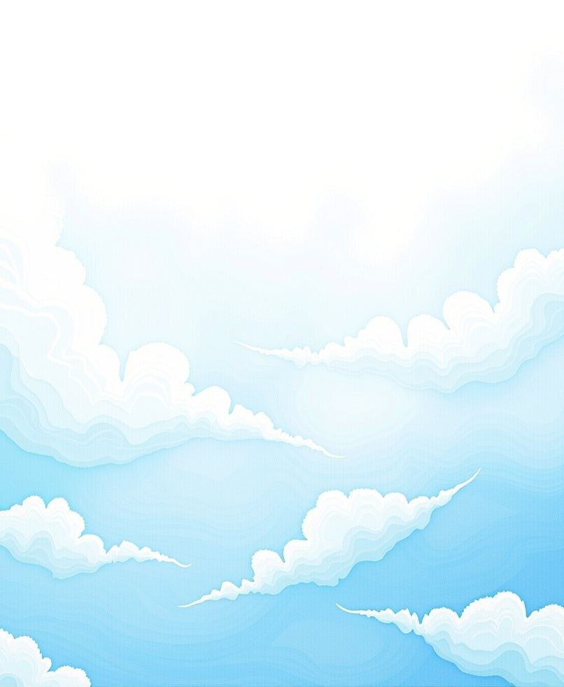 Dreamy Sky Cloud Pattern Rug