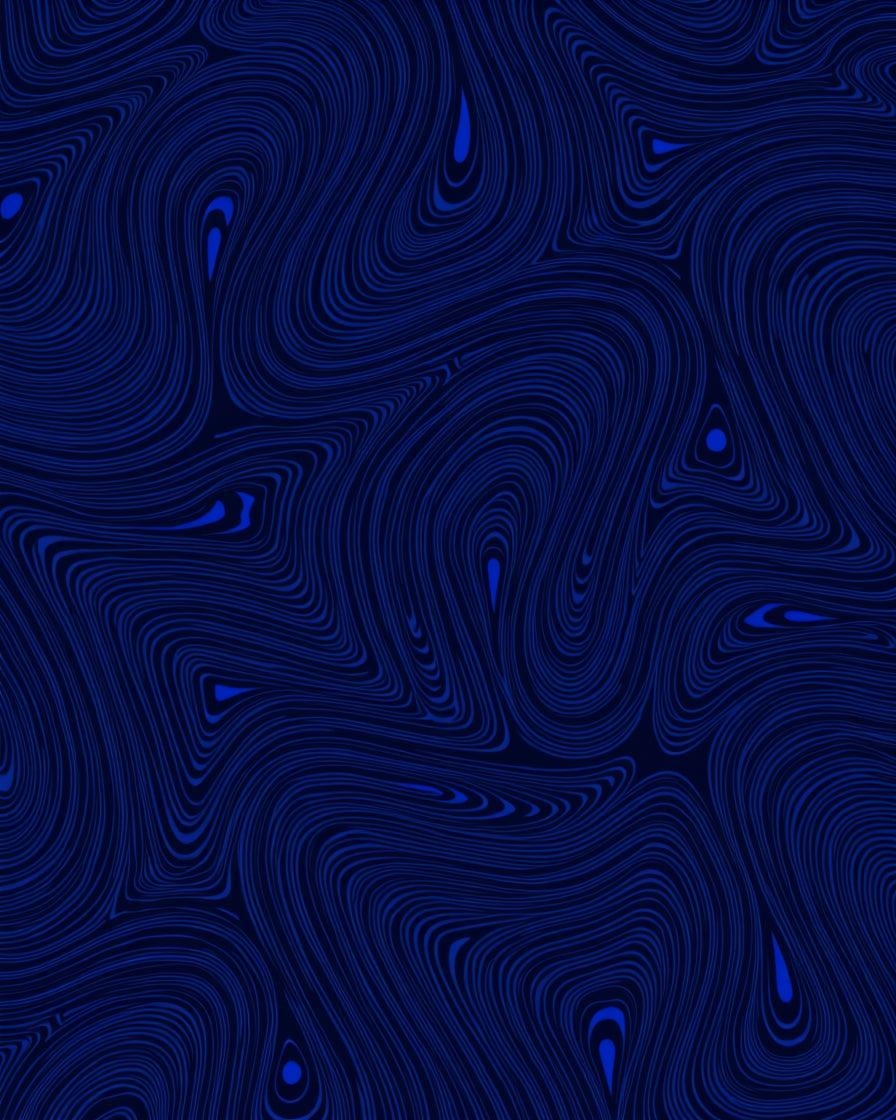 Deep Blue Abstract Swirl Pattern Rug