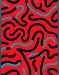 Abstract Wavy Lines Pattern Rug