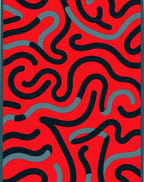 Abstract Wavy Lines Pattern Rug