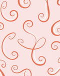 Coral Swirls Pattern Pink Background Rug