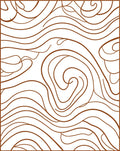 Abstract Wavy Strokes Design Rug