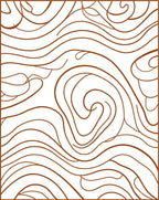 Abstract Wavy Strokes Design Rug