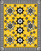 Bold Starburst Geometric Pattern Rug