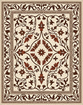 Ornate Floral Vine Pattern Rug