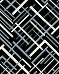 Interlocking Lines Pattern With Gray And Cream Rug