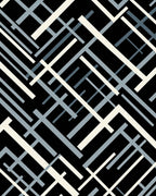 Interlocking Lines Pattern With Gray And Cream Rug