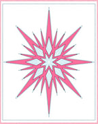 Radiant Starburst Pink And Blue Design Rug