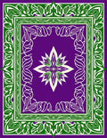 Bold Floral Frame Design Rug