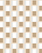 Geometric Basketweave Neutral Tones Rug