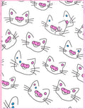 Playful Cat Faces Pattern Design Rug