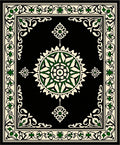 Ornate Floral Mandala Pattern Rug