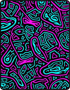 Retro Neo-Tribal Abstract Pattern Rug