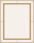 Minimalist Cream Tan Border Rug