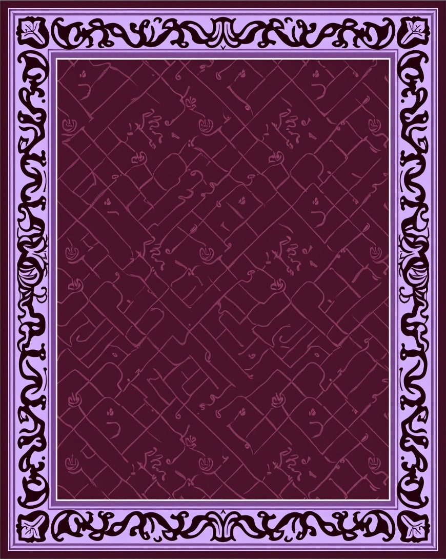 Ornate Floral Lattice Pattern Rug
