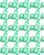Mint Geometric Ice Crystal Pattern Rug
