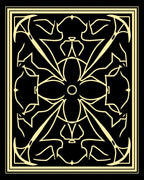 Geometric Art Deco Floral Design Rug