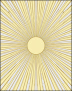Radiant Sunburst Geometric Pattern Rug
