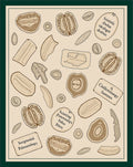 Specimen Study Sepia Tone Scientific Pattern Rug