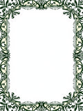 Ornate Floral Scrollwork Border Design Rug