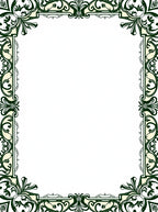 Ornate Floral Scrollwork Border Design Rug