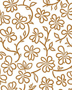 Copper Floral Vine Pattern Rug