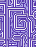 Modern Maze Linear Pattern Rug