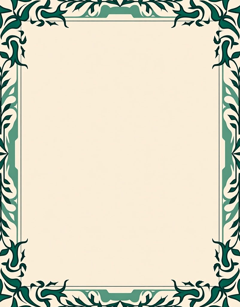 Elegant Teal Floral Border Design Rug