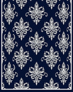 Classic Damask Floral Pattern Rug