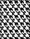 Abstract Black White Figure Pattern Rug
