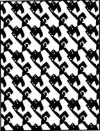 Abstract Black White Figure Pattern Rug
