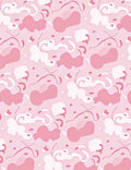 Playful Pink Abstract Organic Shapes Rug
