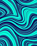 Abstract Teal Swirl Design Rug
