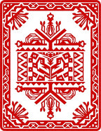Bold Red Geometric Tribal Patterns Rug