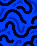 Modern Abstract Wavy Curve Design Rug