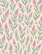 Pink Meadow Floral Pattern Rug