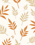 Autumn Leaf Pattern on Creamy Base Rug