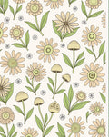Whimsical Floral Mushroom Pattern Design Rug