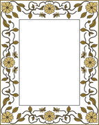 Vintage Floral Vine With Blossoms Rug