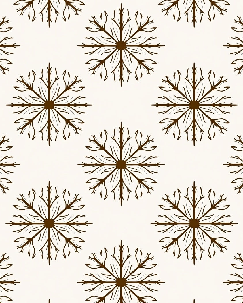 Natural Branch 7 Snowflake Pattern Rug