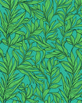 Tropical Green Leaf Pattern Rug