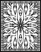 Bold Abstract Geometric Symmetry Rug