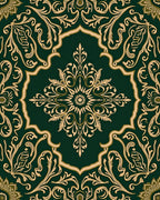 Intricate Floral Scrollwork Pattern Rug