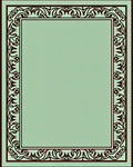 Elegant Dark Border Floral Pattern Rug