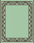 Elegant Dark Border Floral Pattern Rug